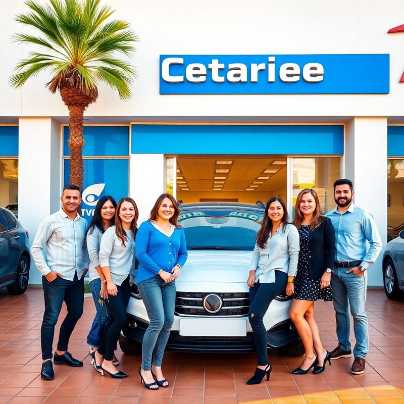 El equipo de Alpharorbit frente al showroom en Murcia